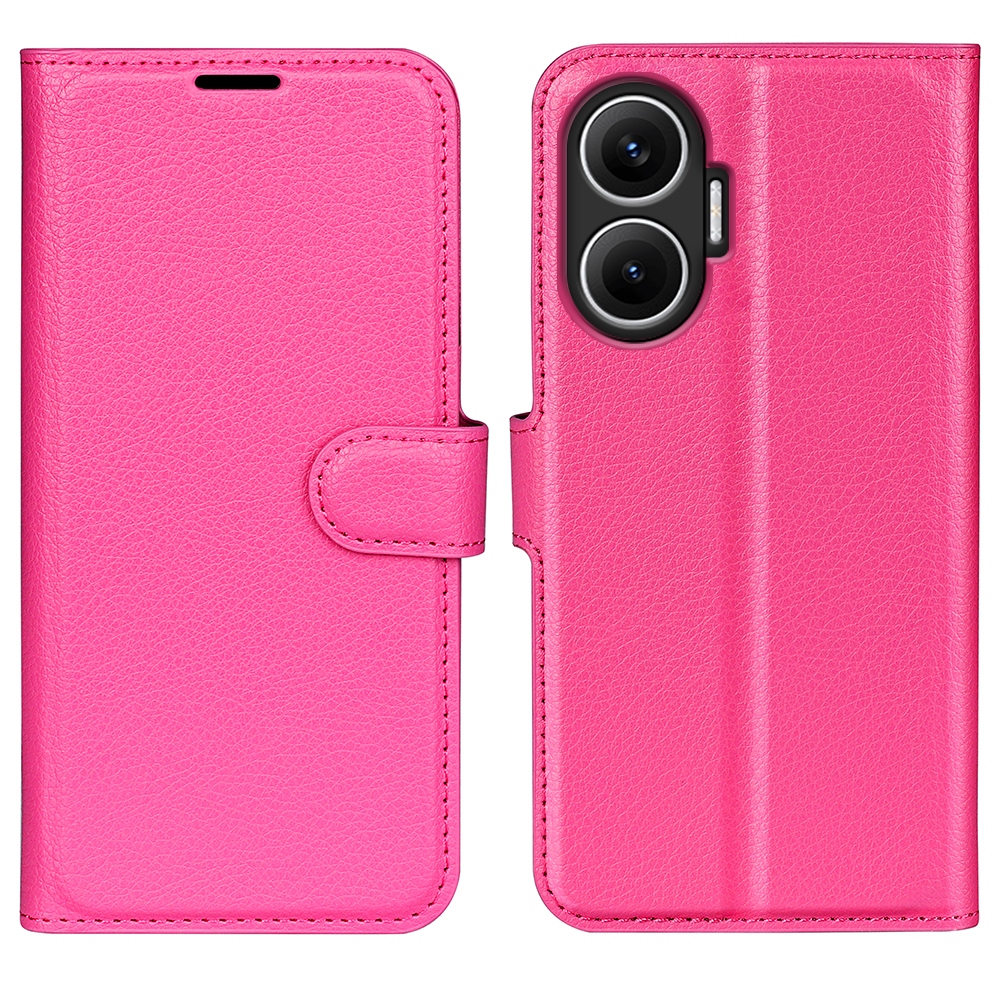 Litchi knížkové pouzdro na Xiaomi Poco F7 5G - rose