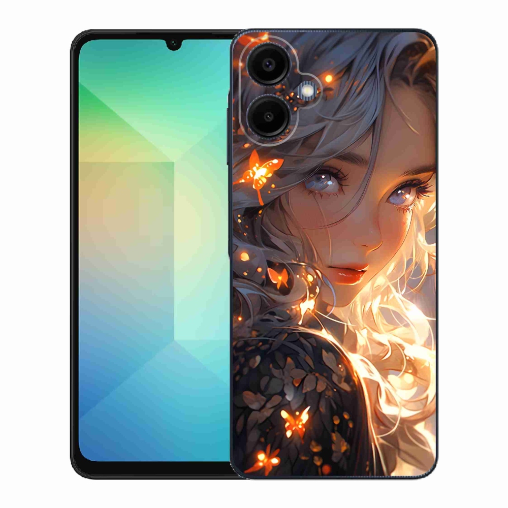 Gelový kryt mmCase na Samsung Galaxy A06 4G - dívka a motýli