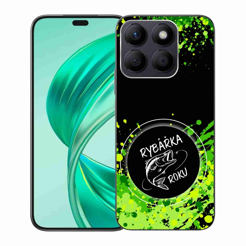 Gelový kryt mmCase na Honor X8b - rybářka roku černé pozadí
