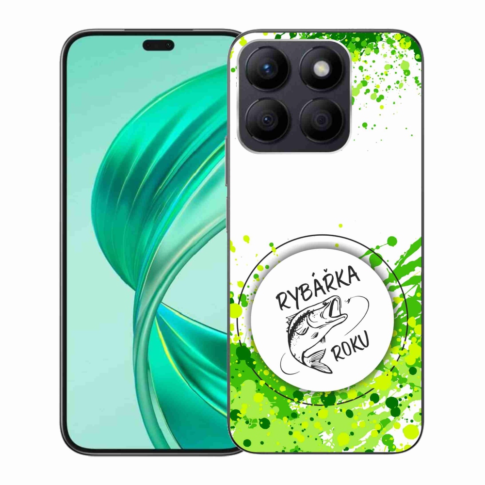 Gelový kryt mmCase na Honor X8b - rybářka roku bílé pozadí