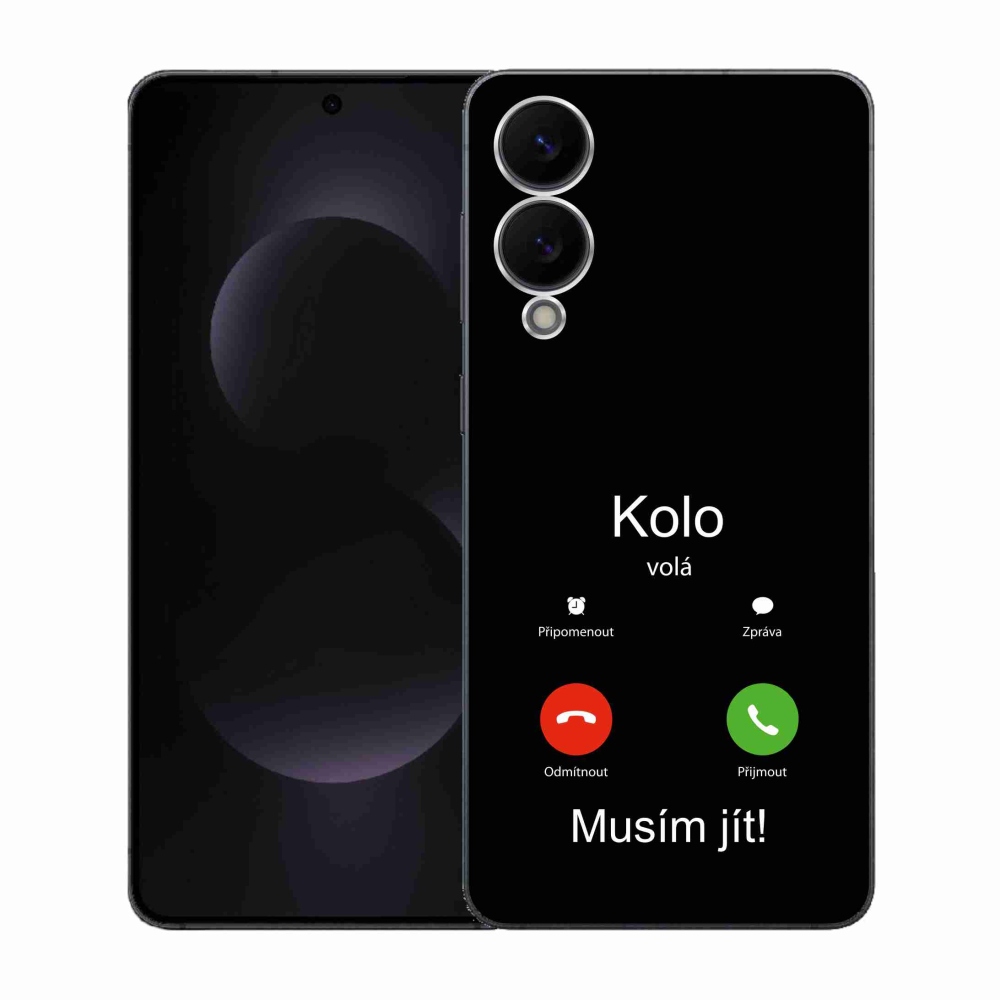 Gelový kryt mmCase na Samsung Galaxy S25 Edge - kolo volá černé pozadí
