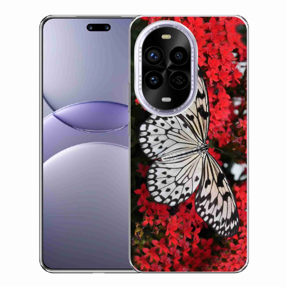 Gelový kryt mmCase na Huawei Nova 13 Pro 5G - černobílý motýl 1