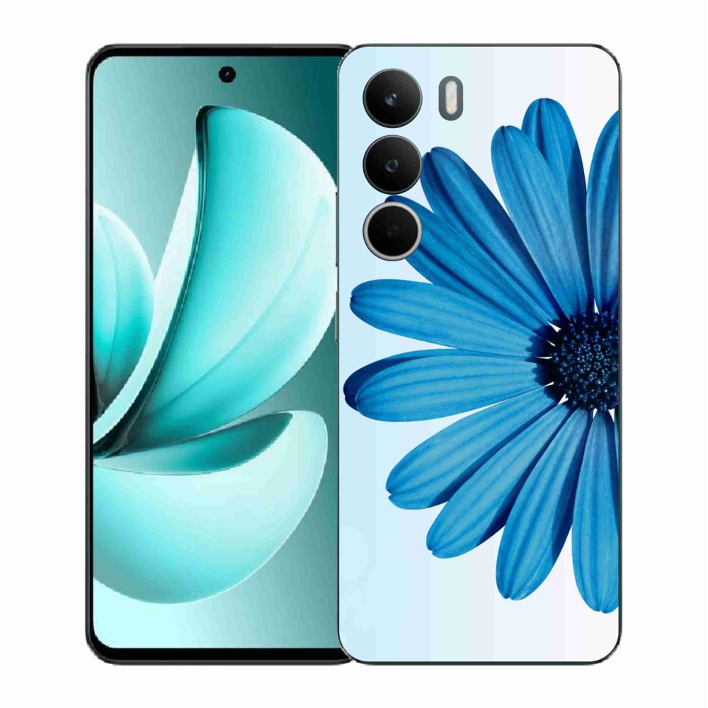 Gelový kryt mmCase na Realme C71 - modrá kopretina
