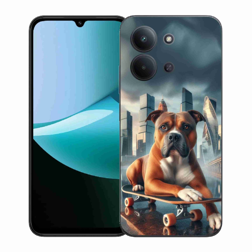 Gelový kryt mmCase na Xiaomi Redmi 15C 4G (171mm)/Poco C85 4G (171mm) - pes na skateboardu