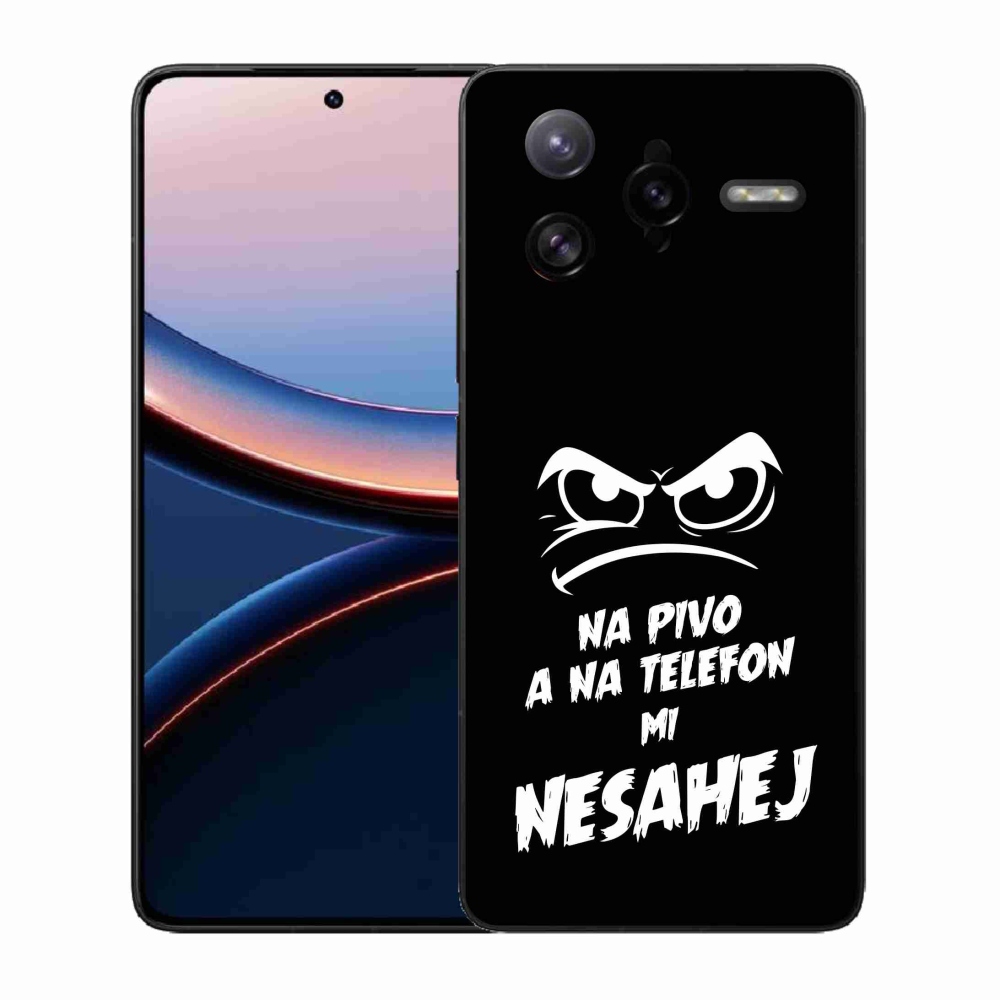 Gelový kryt mmCase na Xiaomi Poco F7 Ultra - pivní motiv 2 černé pozadí