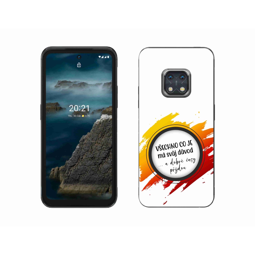 Gelový kryt mmCase na Nokia XR20 - citát 3 bílé pozadí