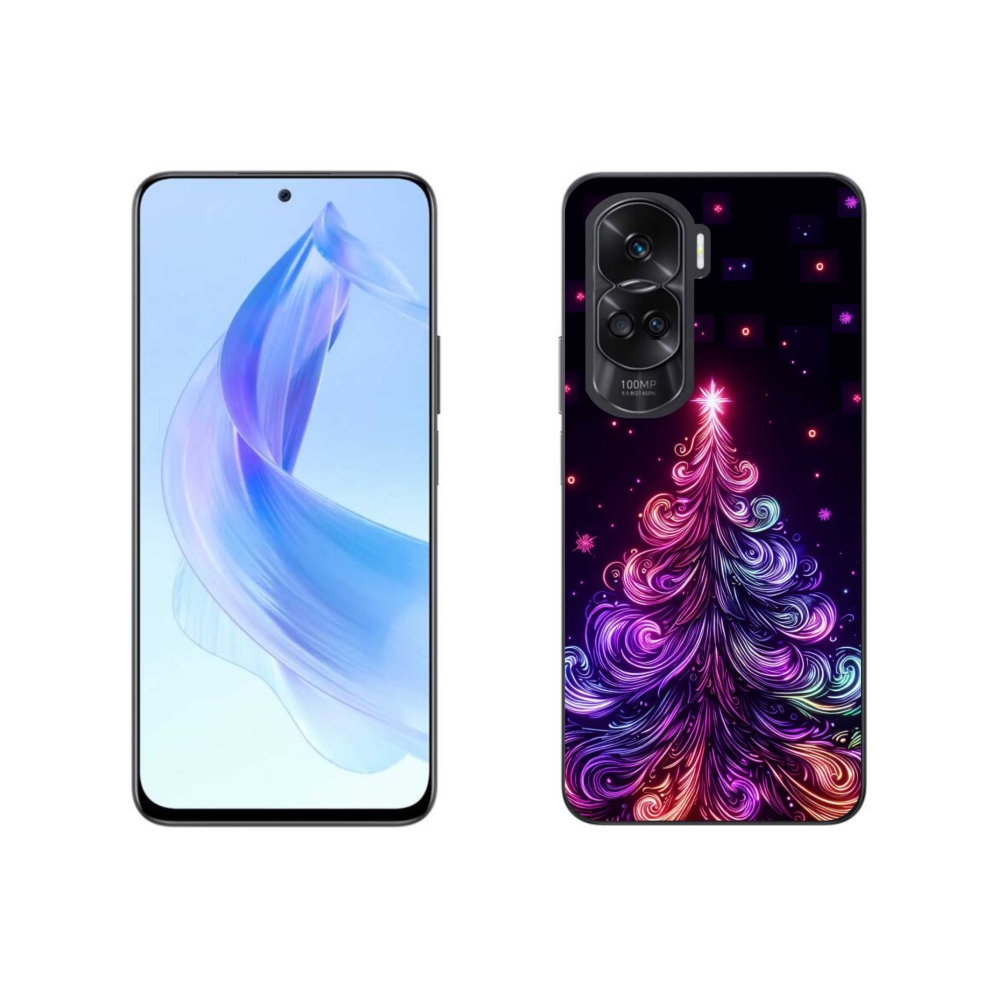 Gelový kryt mmCase na Honor 90 Lite - neonový vánoční stromek 1