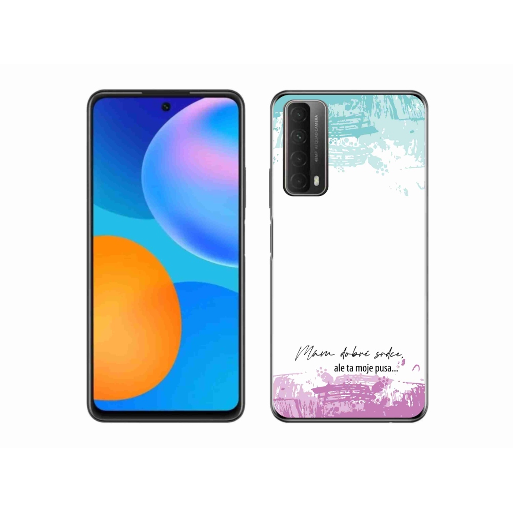 Gelový kryt mmCase na Huawei P Smart (2021) - vtipný text 3 bílé pozadí