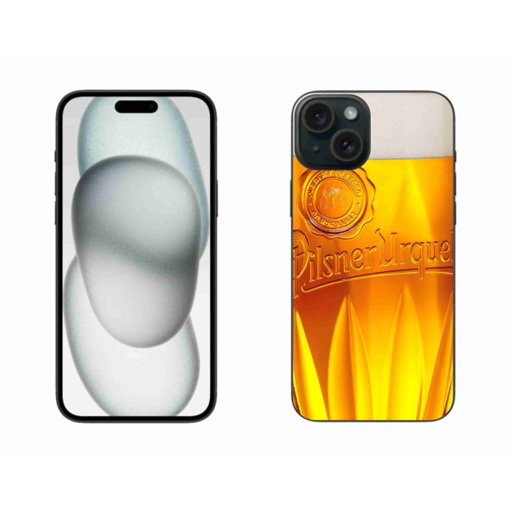 Gelový kryt mmCase na iPhone 15 Plus - pivo
