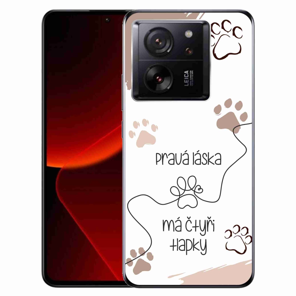 Gelový kryt mmCase na Xiaomi 13T/13T Pro - psí motiv 1 bílé pozadí