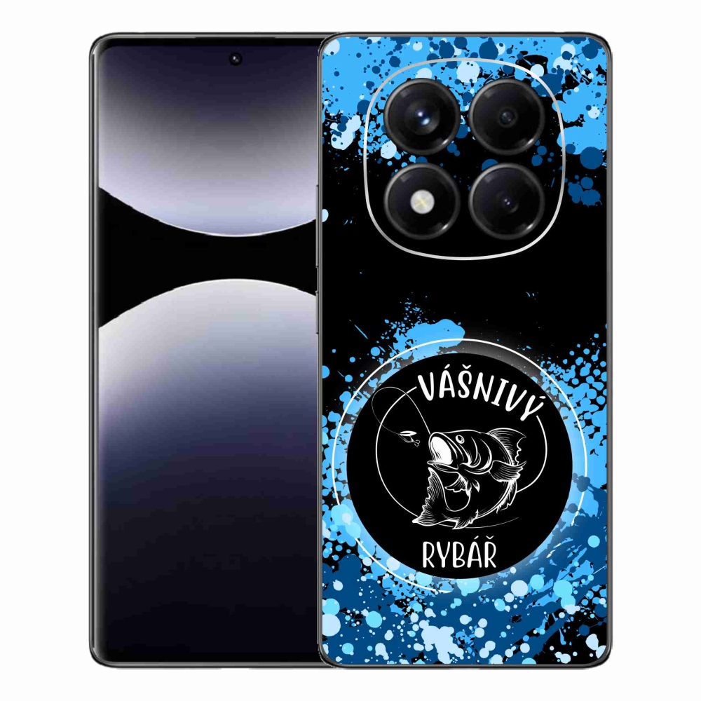 Gelový kryt mmCase na Xiaomi Redmi Note 14 Pro - vášnivý rybář černé pozadí
