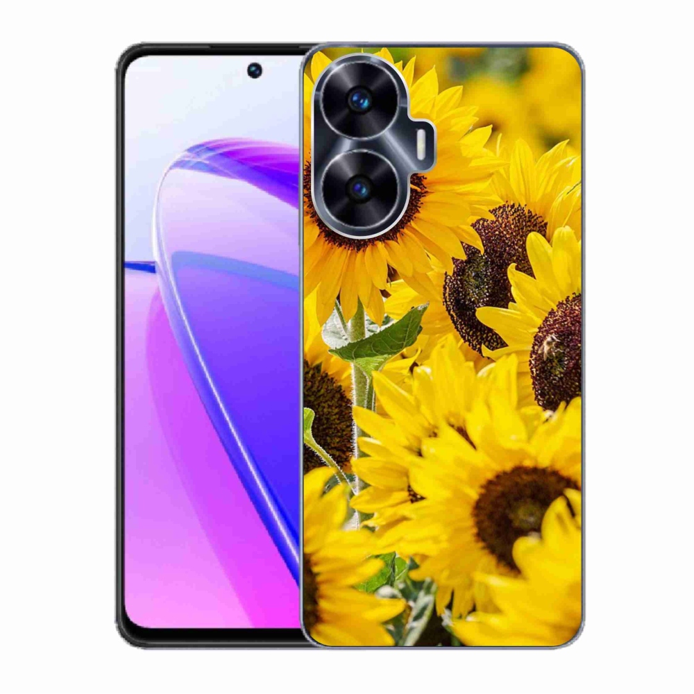 Gelový kryt mmCase na Realme C55 - slunečnice