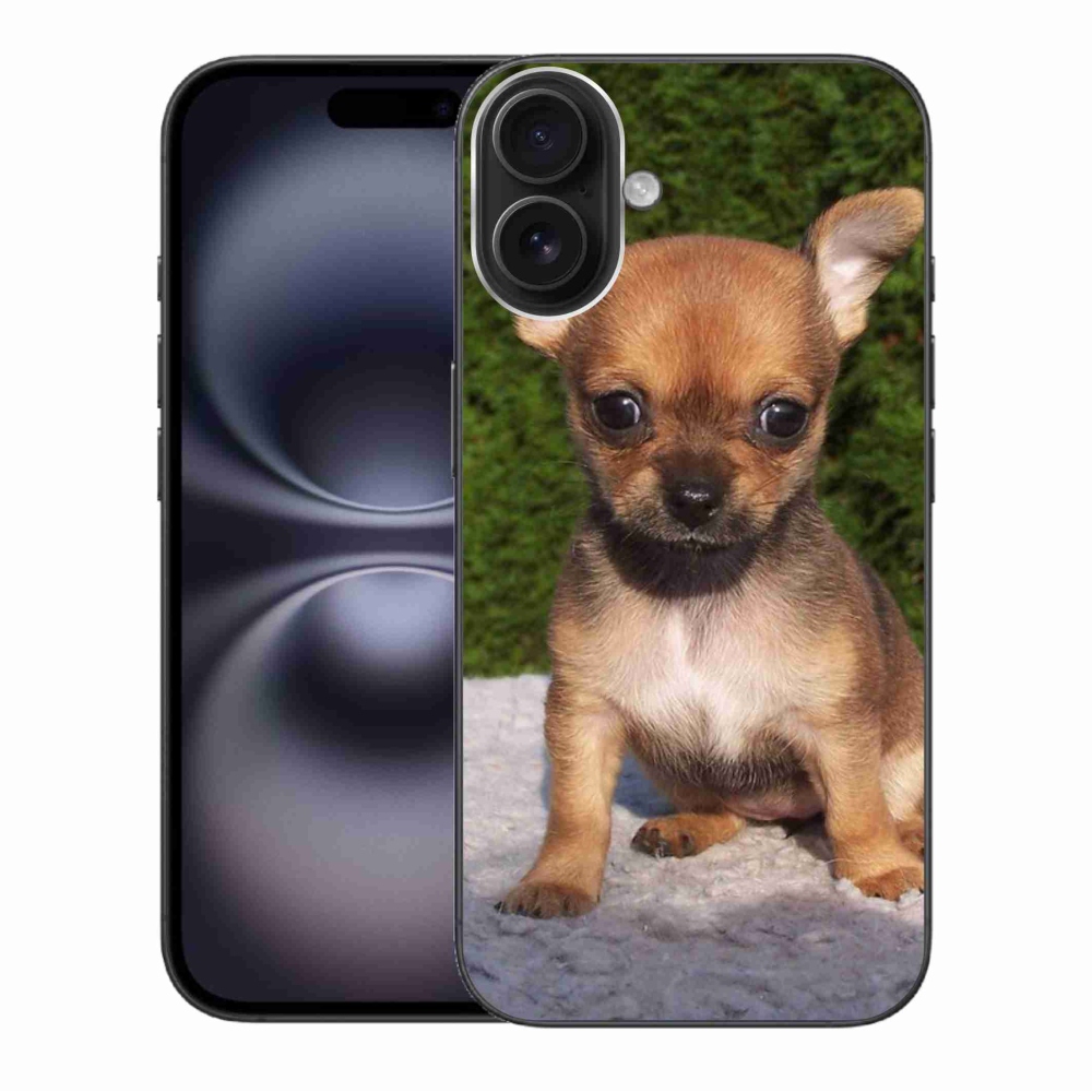 Gelový obal mmCase na iPhone 16 Plus - čivava 3