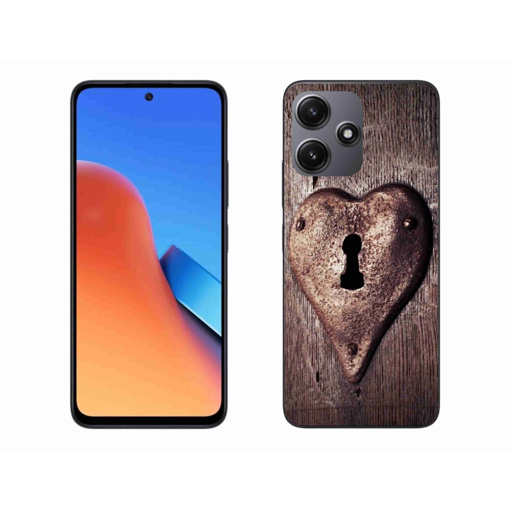 Gelový kryt mmCase na Xiaomi Redmi 12 5G - zámek ve tvaru srdce