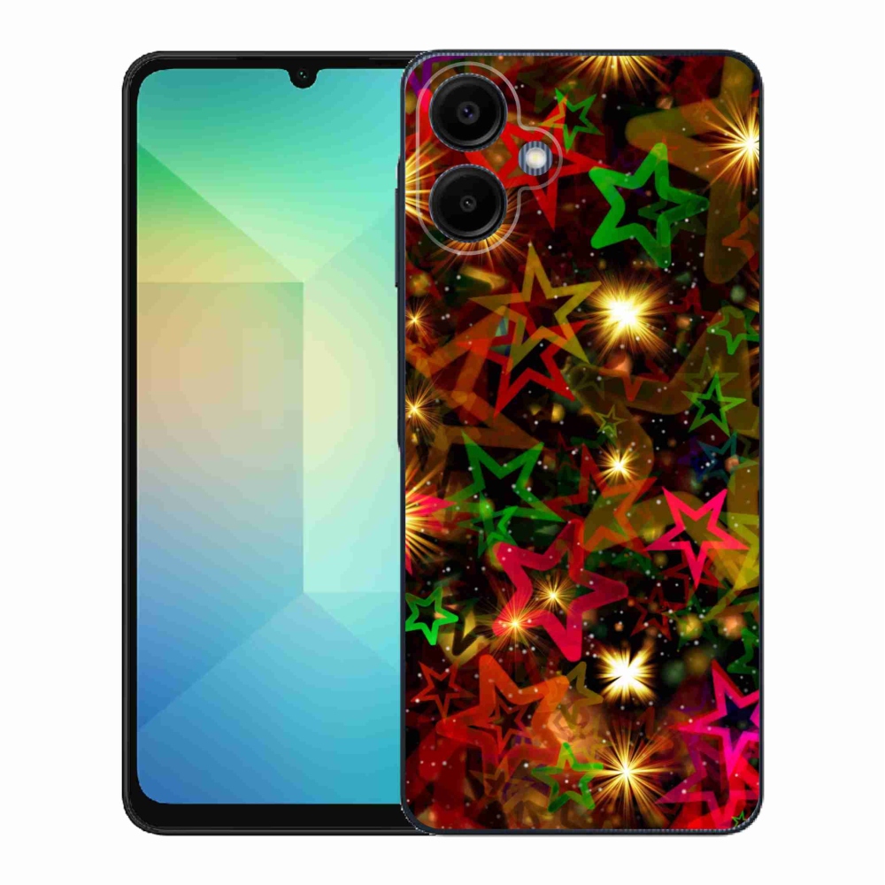 Gelový kryt mmCase na Samsung Galaxy A06 4G - barevné hvězdičky