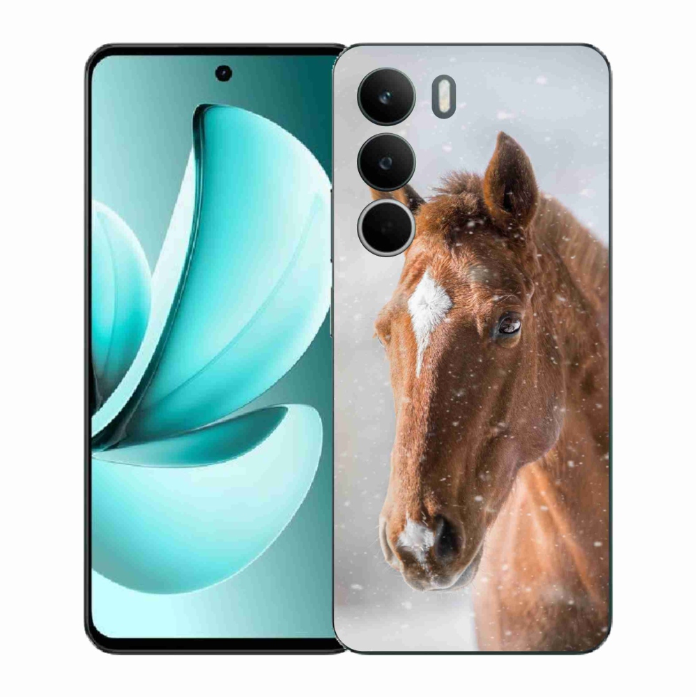 Gelový kryt mmCase na Realme C71 - hnědý kůň 2