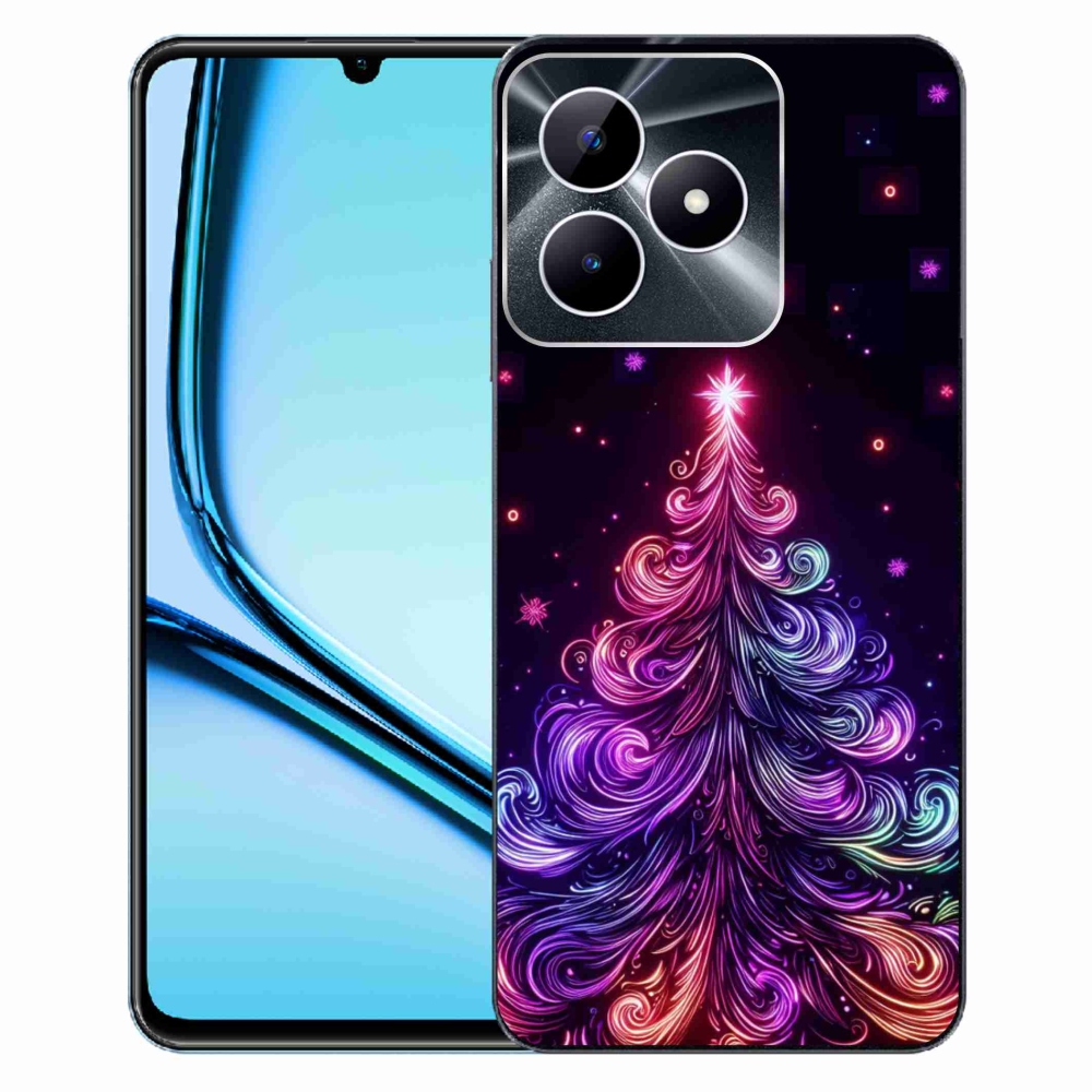 Gelový kryt mmCase na Realme Note 50 - neonový vánoční stromek 1
