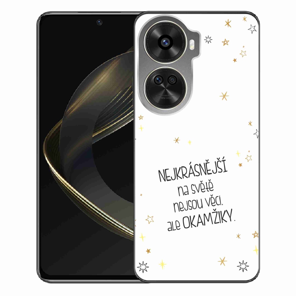 Gelový kryt mmCase na Huawei Nova 12 SE - citát 4 bílé pozadí