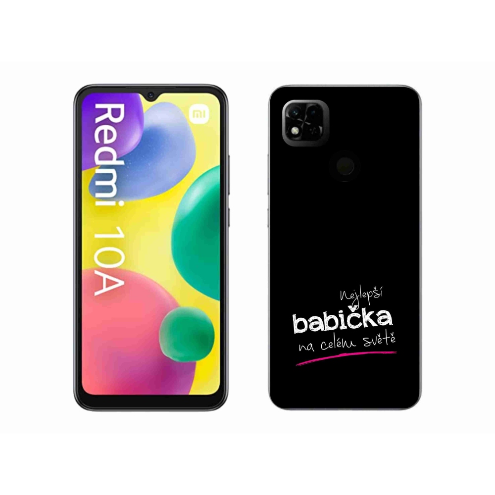 Gelový kryt mmCase na Xiaomi Redmi 10A - nejlepší babička 4 černé pozadí