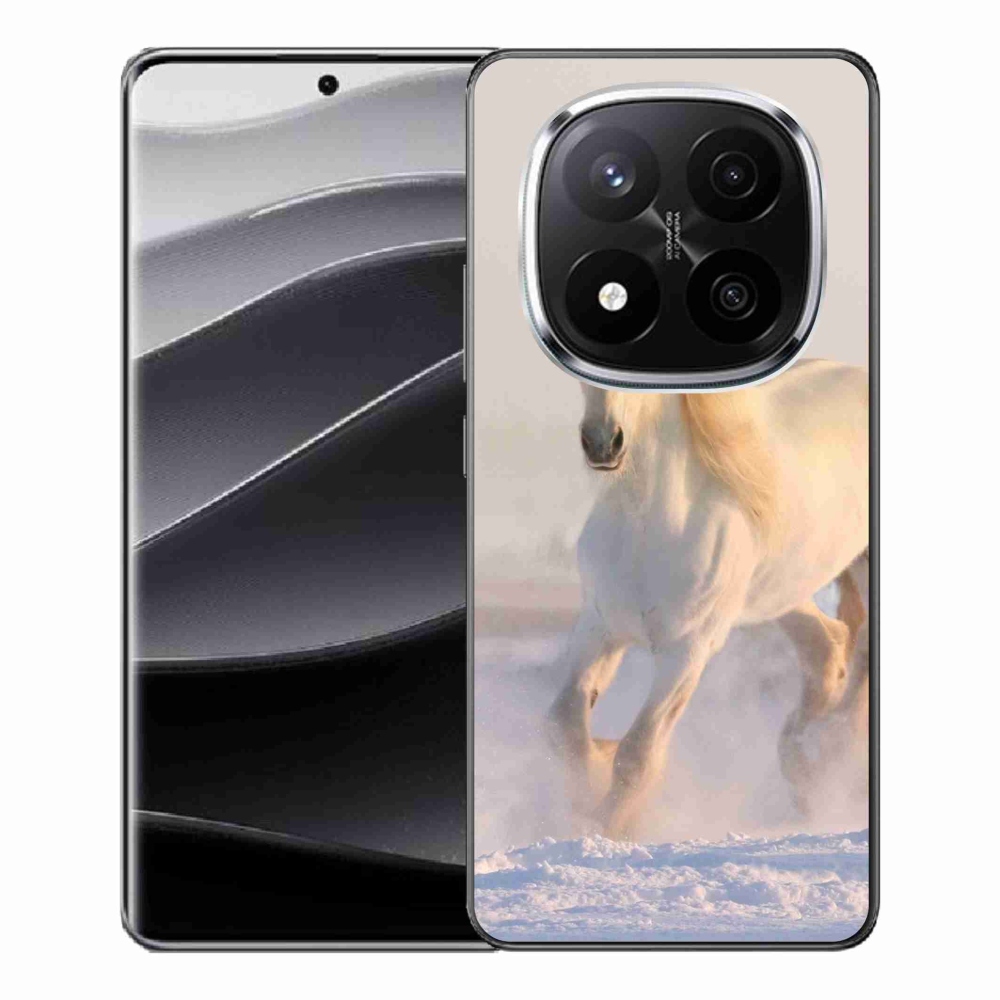 Gelový kryt mmCase na Xiaomi Redmi Note 14 Pro+ 5G - kůň ve sněhu