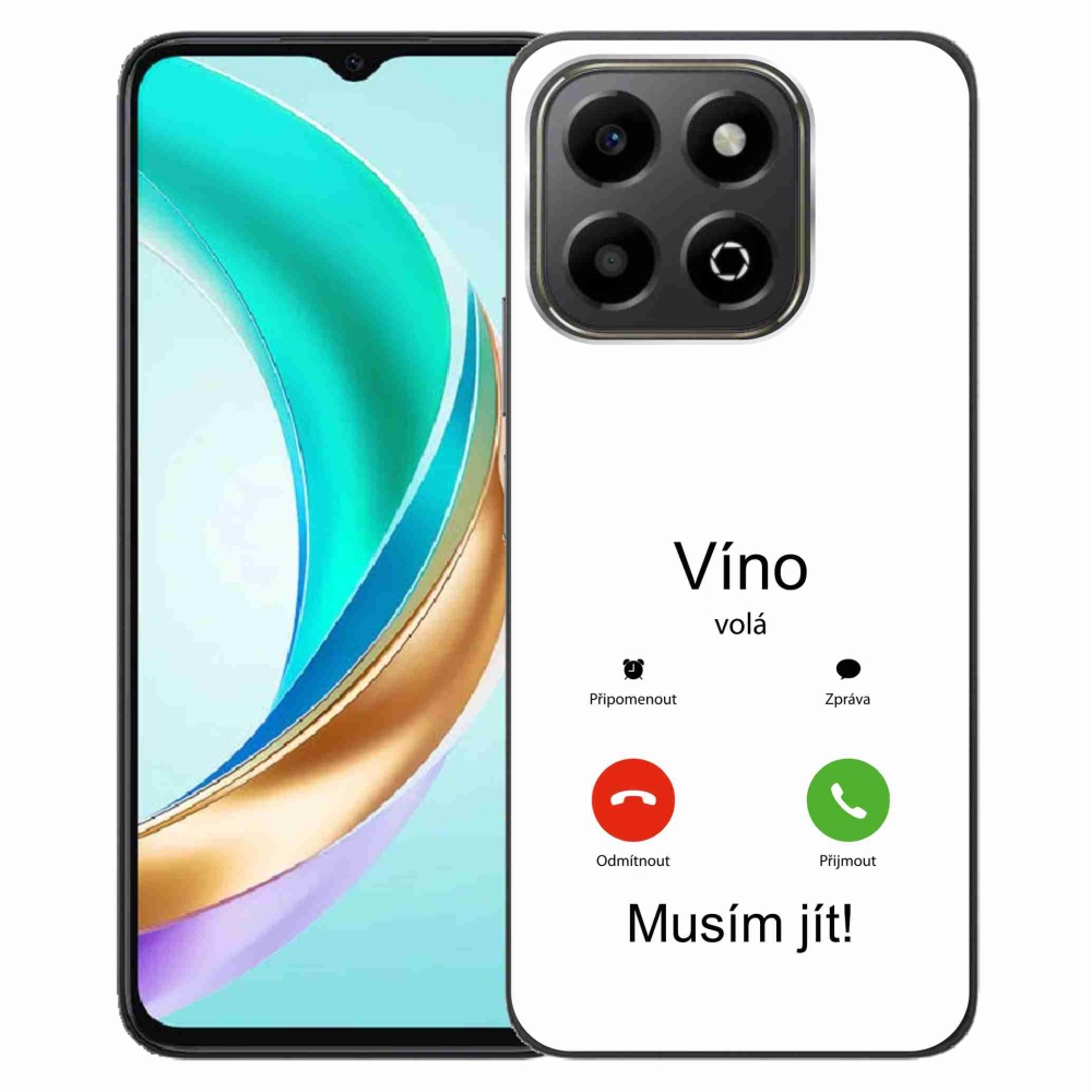 Gelový kryt mmCase na Honor X6b - víno volá bílé pozadí