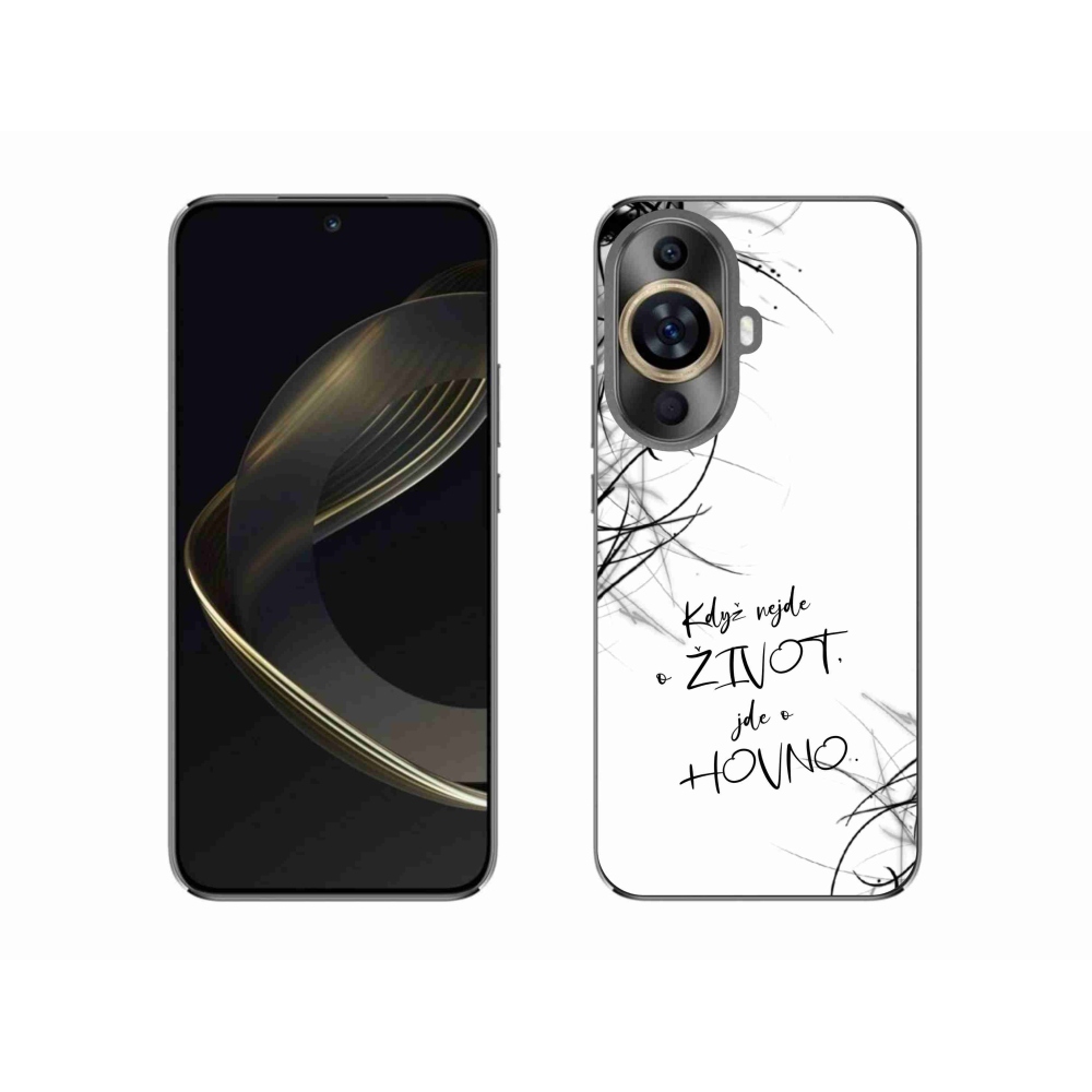 Gelový kryt mmCase na Huawei Nova 11 - vtipný text 16 bílé pozadí