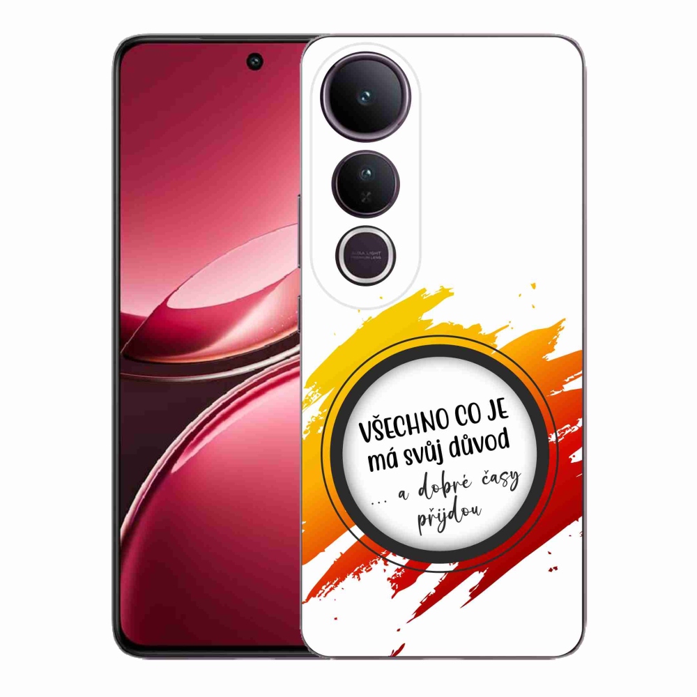 Gelový kryt mmCase na Vivo V50 Lite 4G/5G - citát 3 bílé pozadí