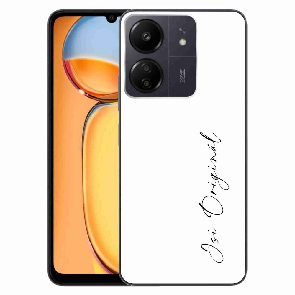 Gelový kryt mmCase na Xiaomi Poco C65/Redmi 13C - jsi originál bílé pozadí