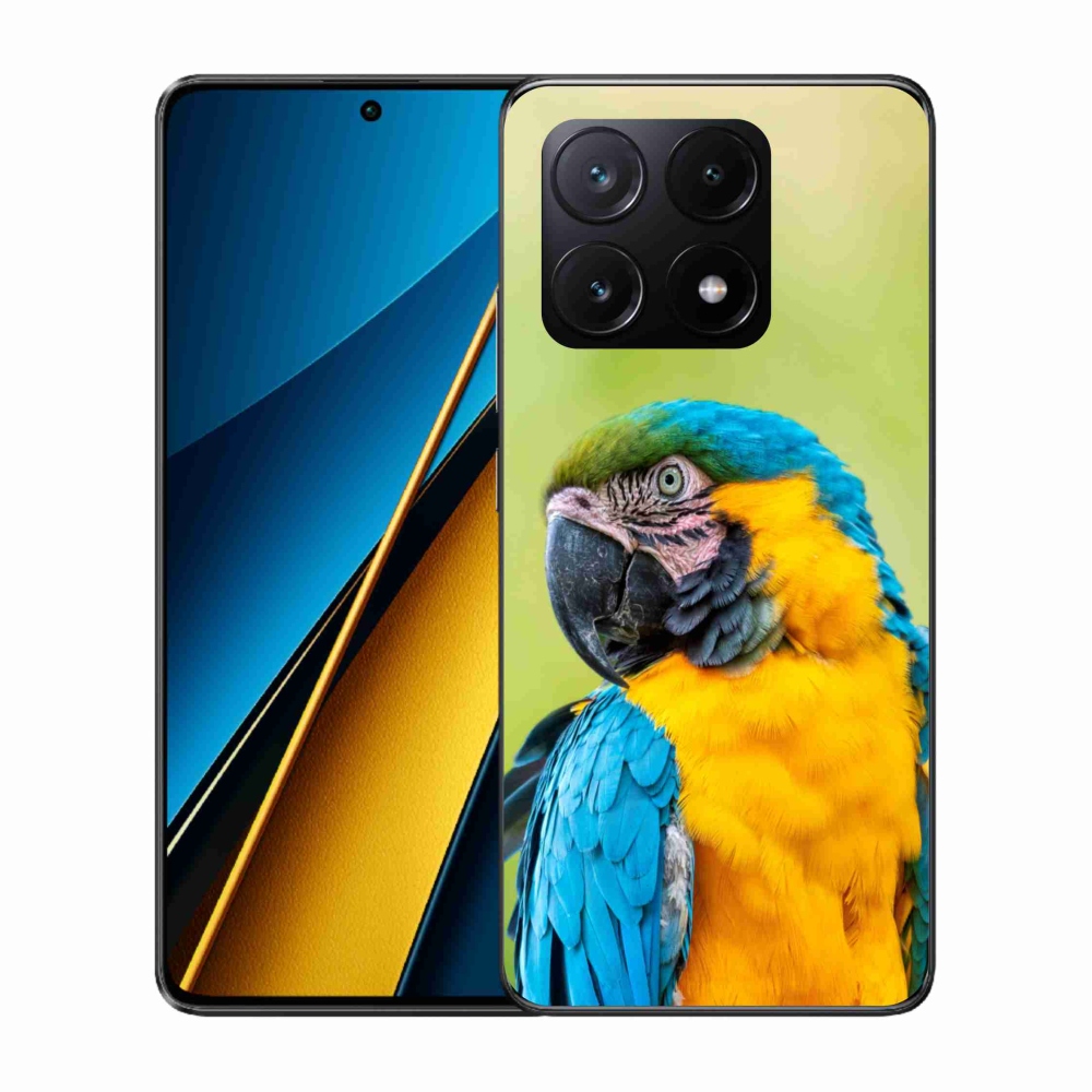 Gelový obal mmCase na Xiaomi Poco X6 Pro 5G - papoušek ara 2