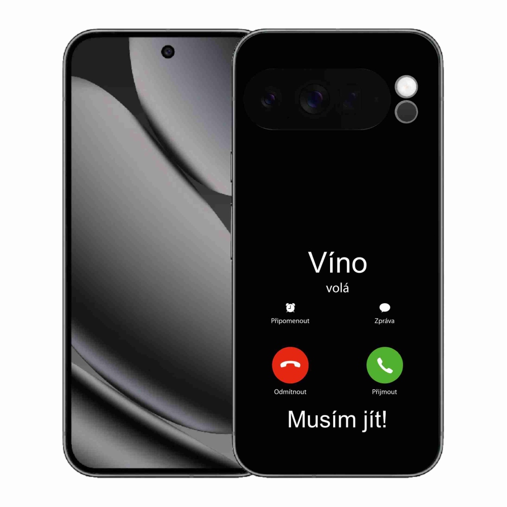 Gelový kryt mmCase na Google Pixel 10 Pro XL - víno volá černé pozadí