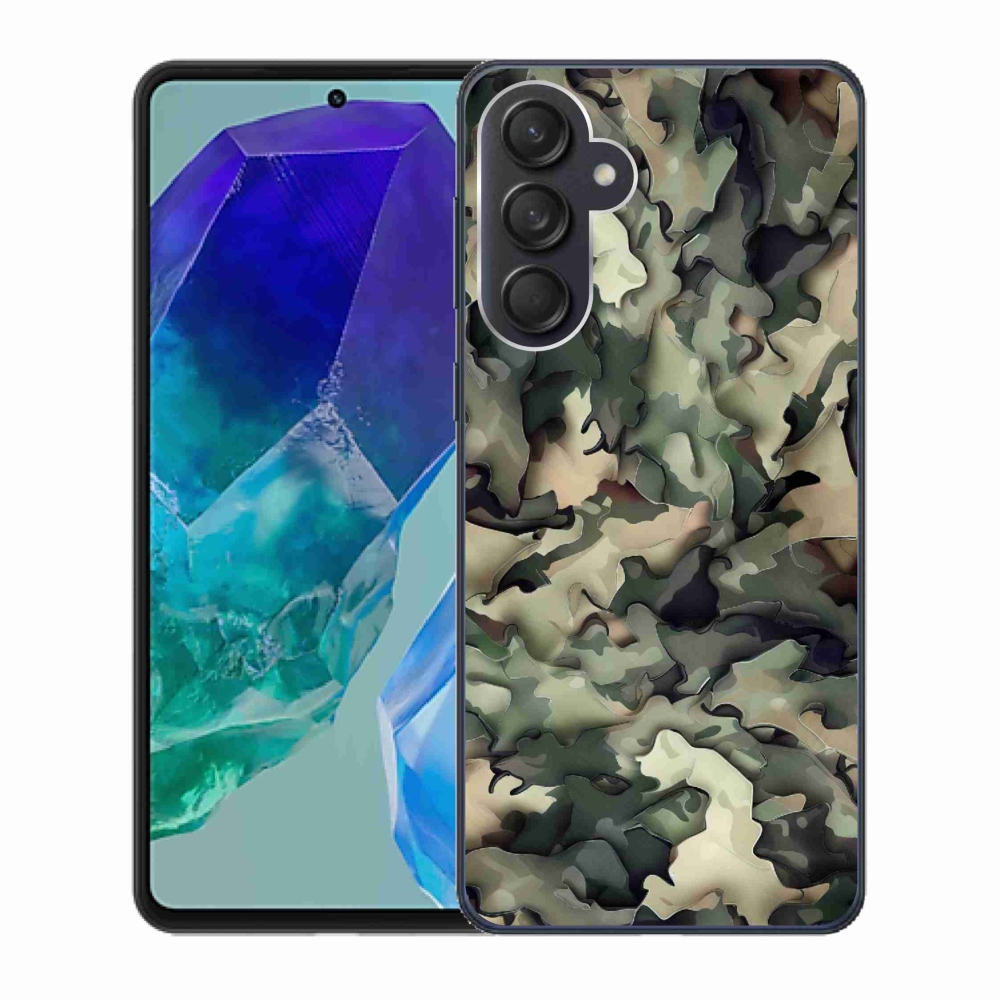 Gelový kryt mmCase na Samsung Galaxy M55 5G - maskáčový vzor 9