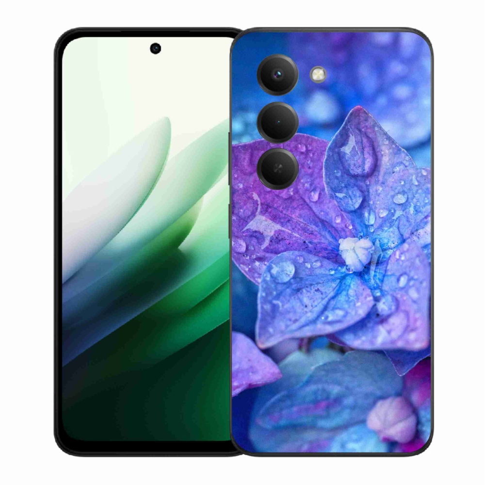 Gelový kryt mmCase na Xiaomi Redmi 15 5G (169mm) - fialový květ