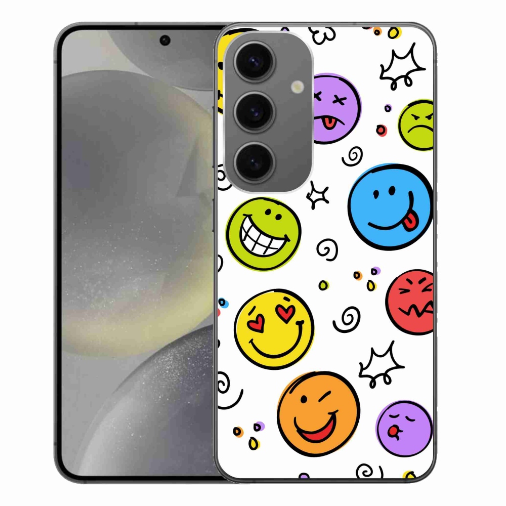 Gelový kryt mmCase na Samsung Galaxy S24+ - smajlíci