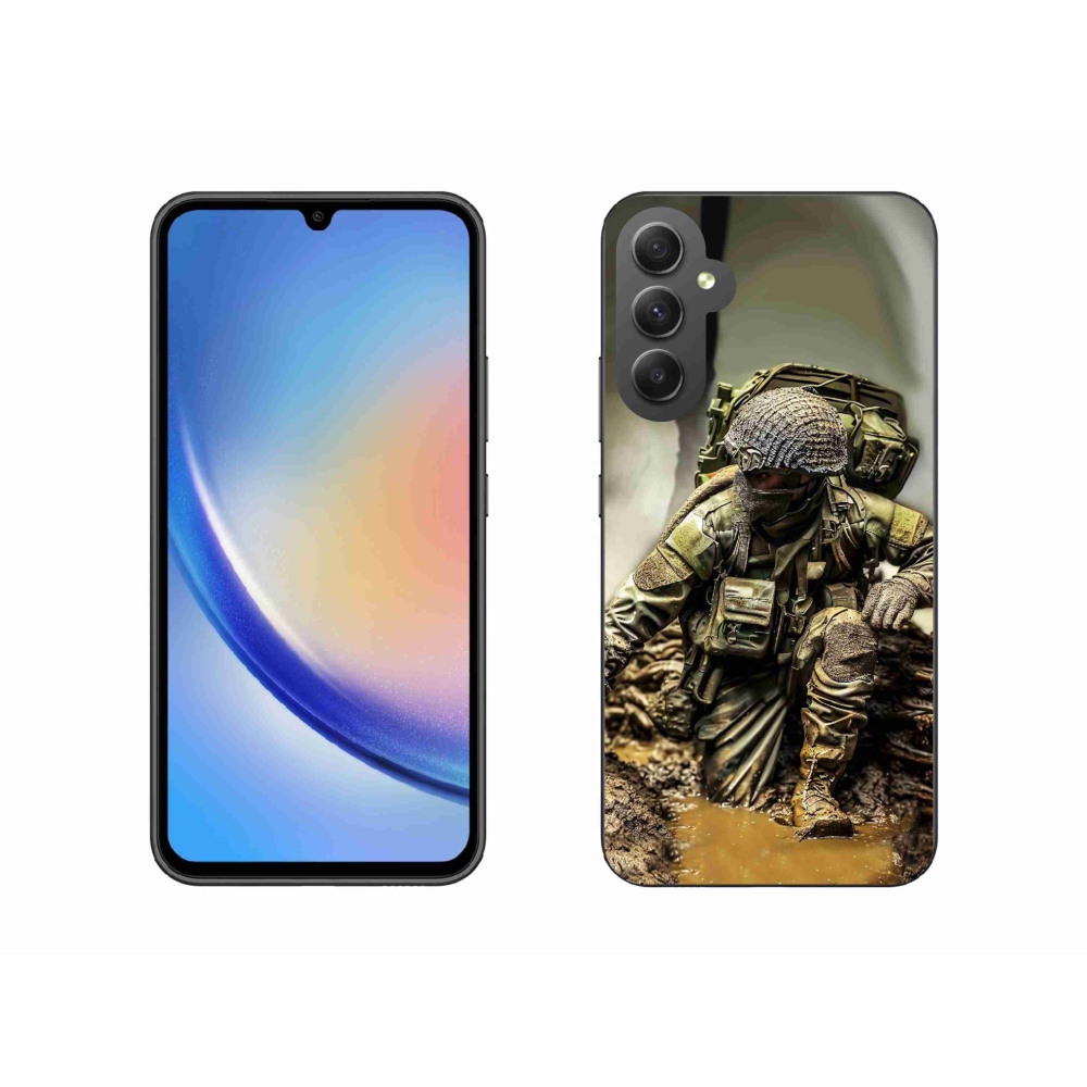 Gelový kryt mmCase na Samsung Galaxy A34 5G - voják