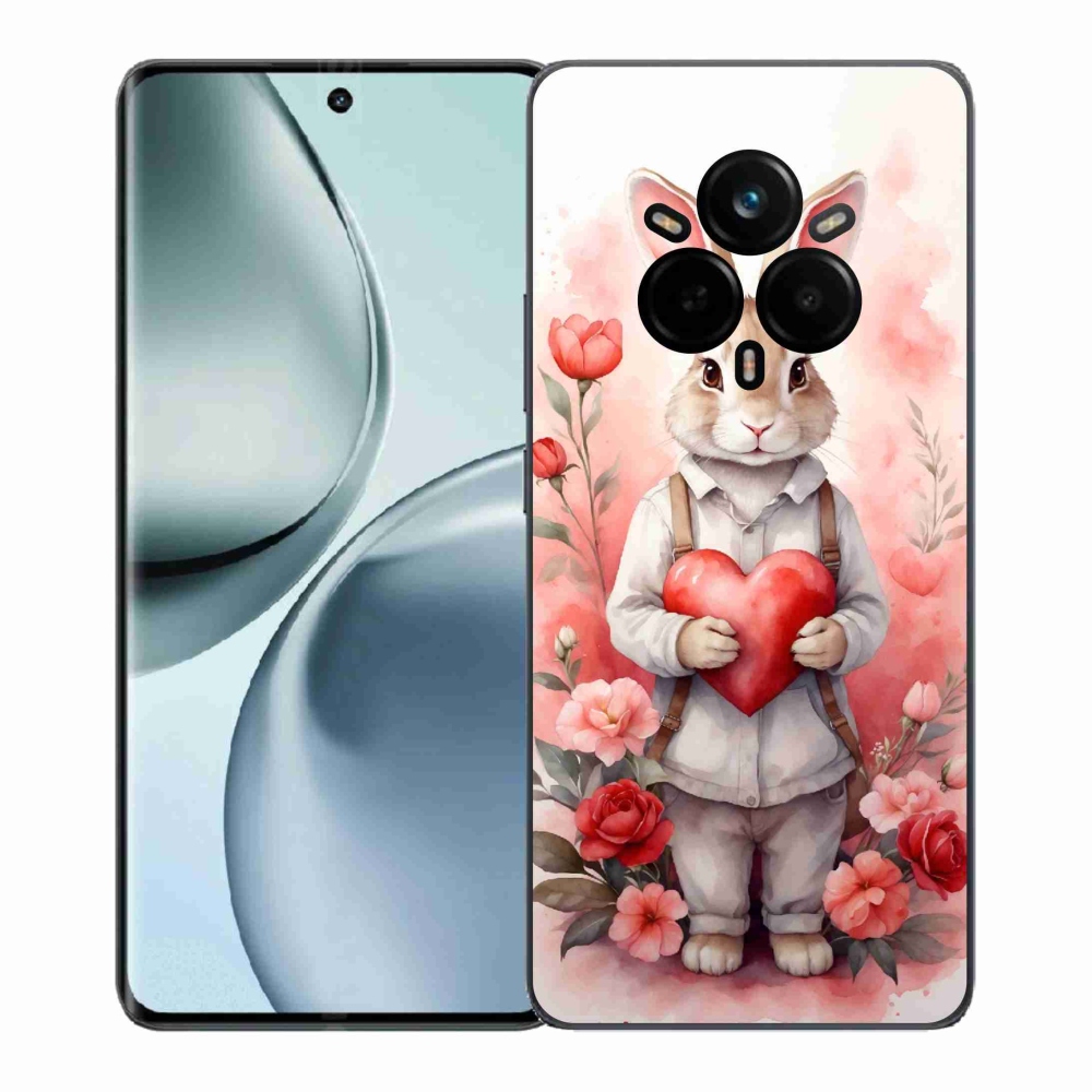 Gelový kryt mmCase na Realme 14 Pro 5G - zajíc se srdíčkem