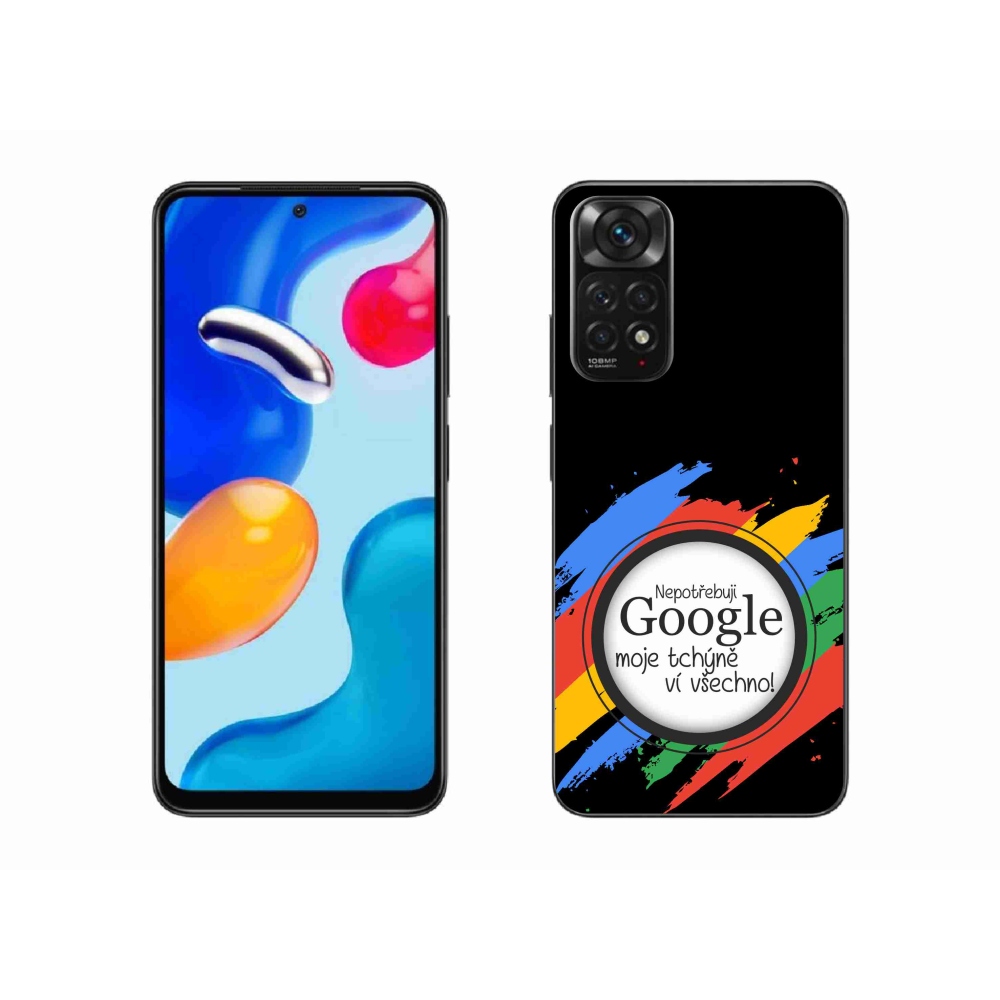 Gelový kryt mmCase na Xiaomi Redmi Note 11S 4G - tchýně ví všechno černé pozadí