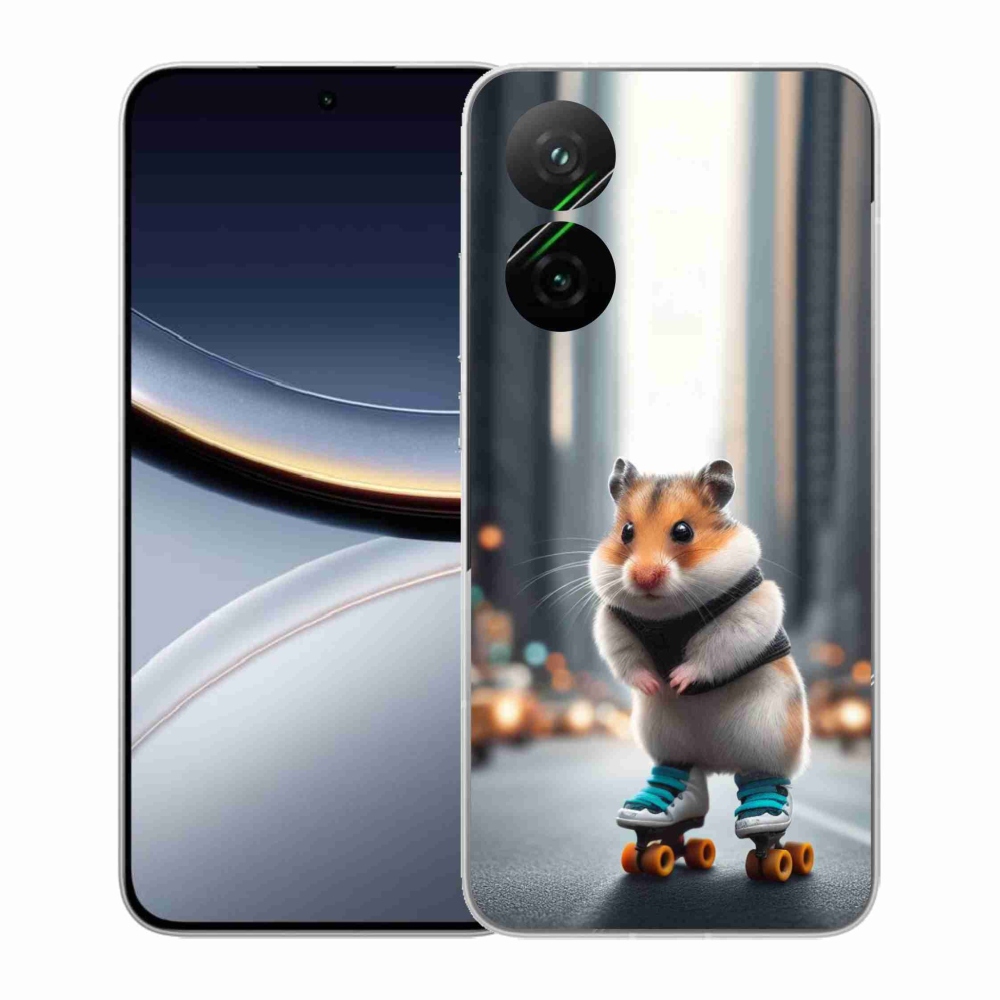Gelový kryt mmCase na Xiaomi Poco F7 5G - křeček na bruslích