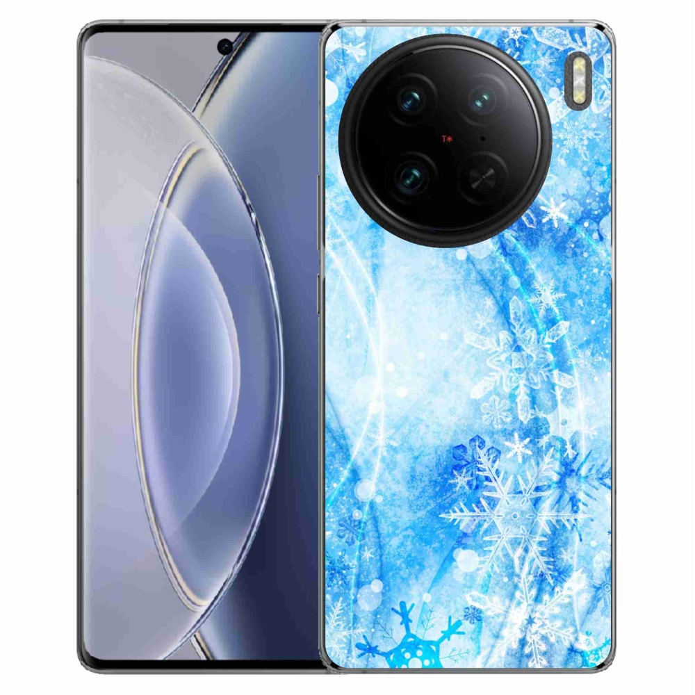 Gelový kryt mmCase na Vivo X90 Pro - sněhové vločky