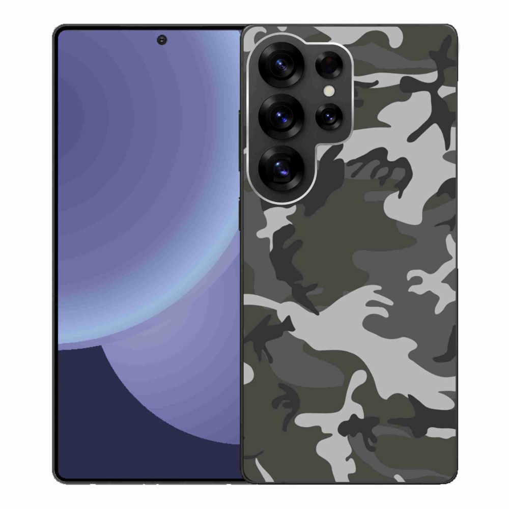 Gelový kryt mmCase na Samsung Galaxy S25 Ultra - maskáčový vzor