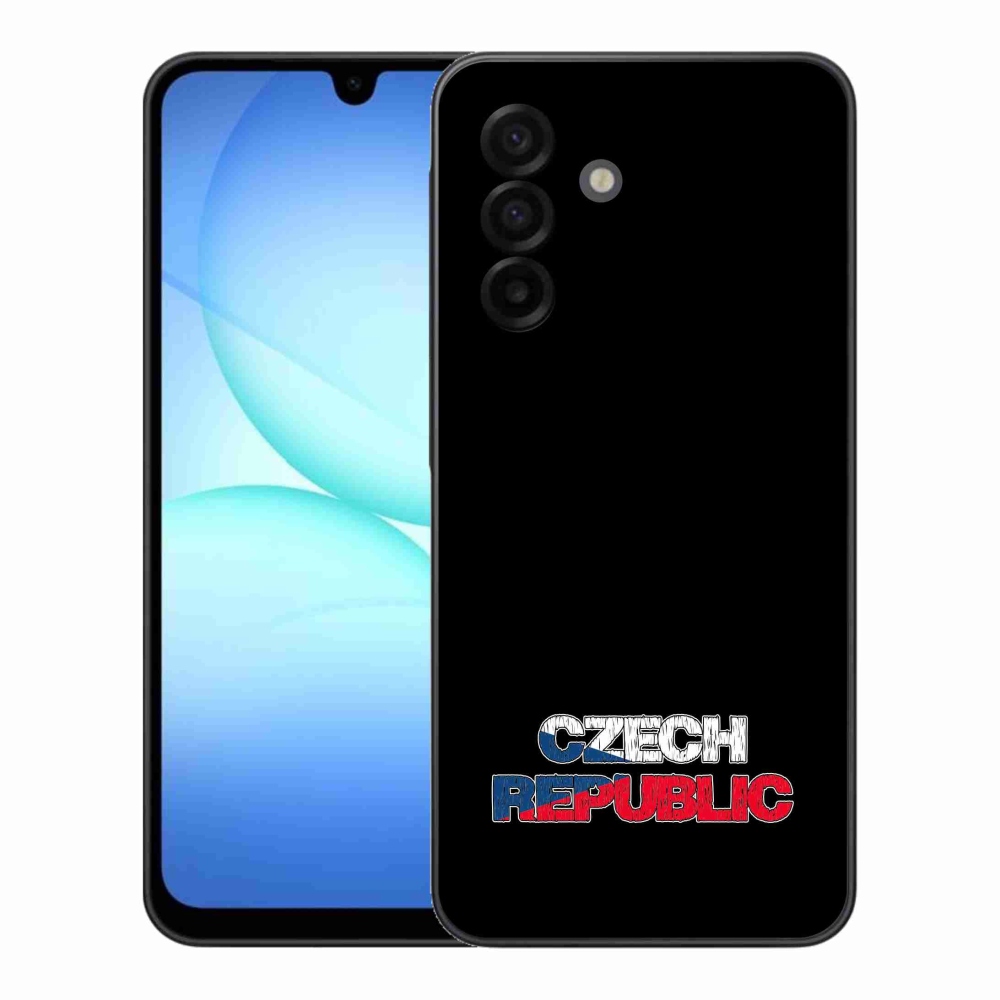 Gelový kryt mmCase na Samsung Galaxy A17 4G/5G - Czech Republic černé pozadí
