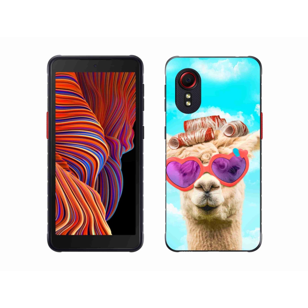Gelový kryt mmCase na Samsung Galaxy Xcover 5 - lama s brýlemi