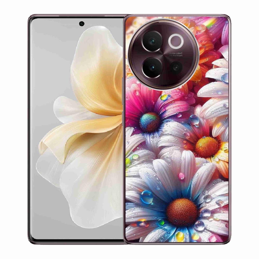 Gelový kryt mmCase na Vivo V40 Lite 5G - barevné kopretiny
