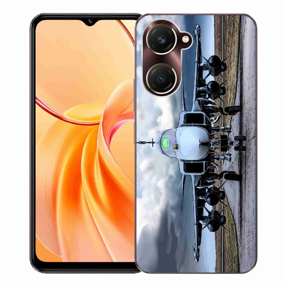 Gelový kryt mmCase na Vivo Y28s 5G - vojenské letadlo
