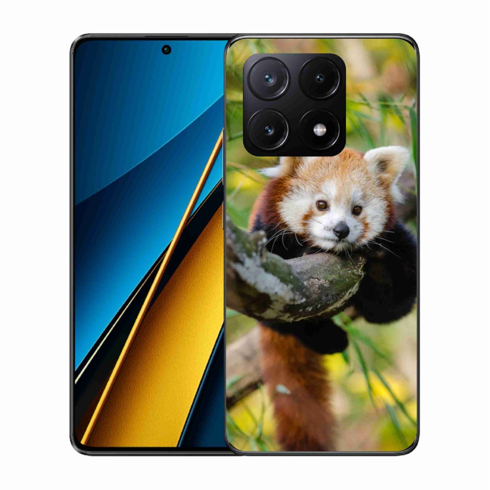 Gelový kryt mmCase na Xiaomi Poco X6 Pro 5G - panda červená
