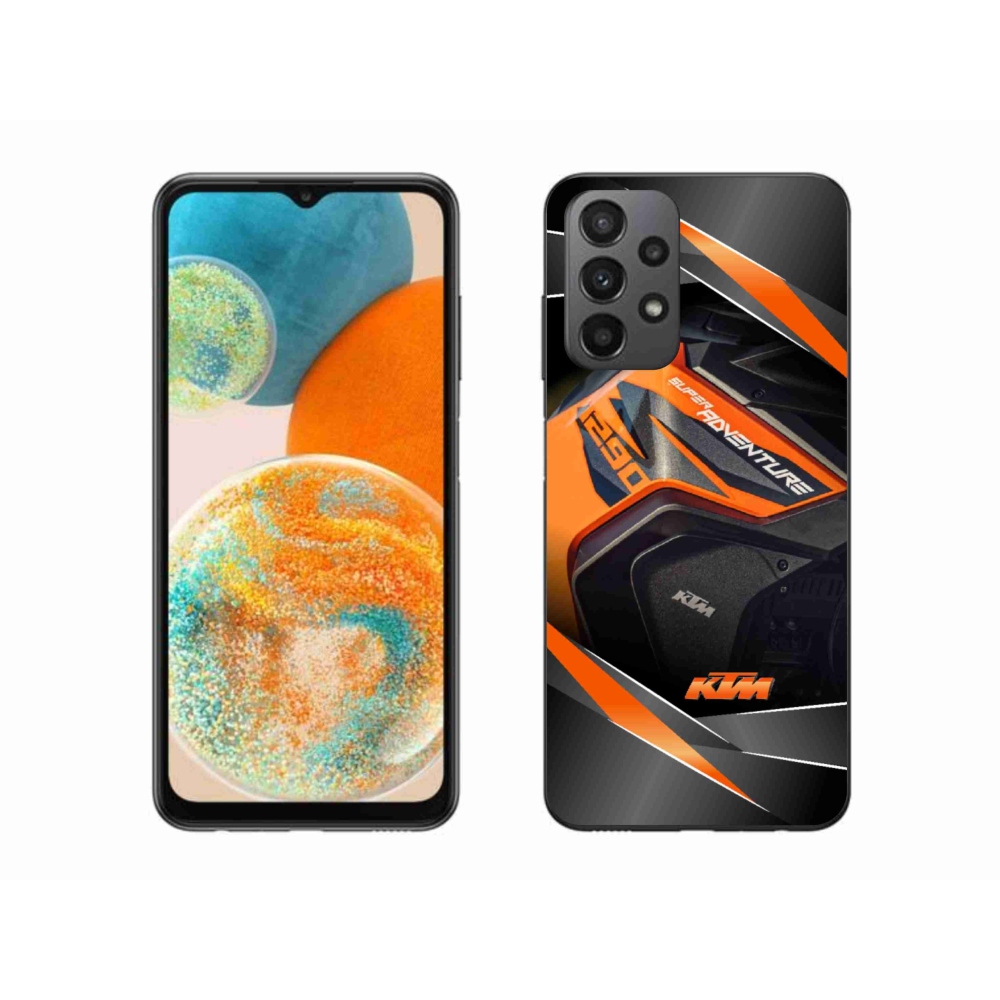 Gelový kryt mmCase na Samsung Galaxy A23 4G/5G - motorka ktm