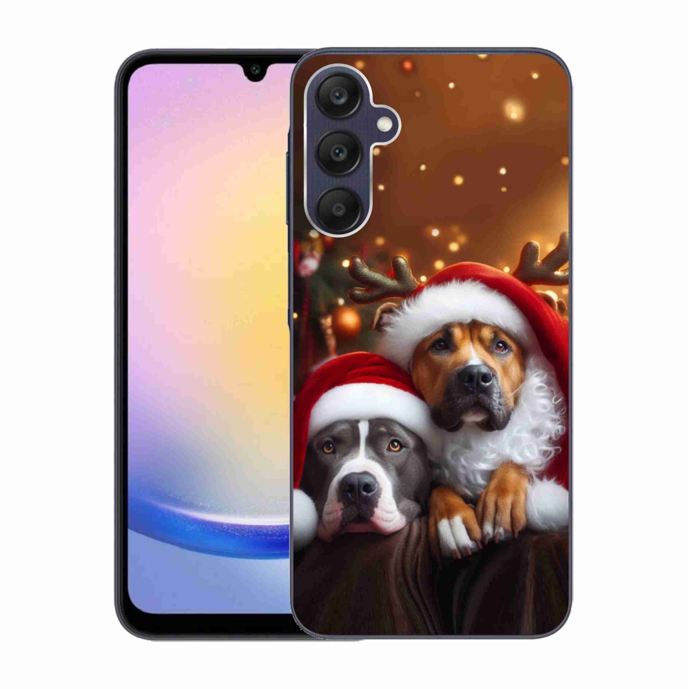Gelový kryt mmCase na Samsung Galaxy A25 5G - vánoční psi
