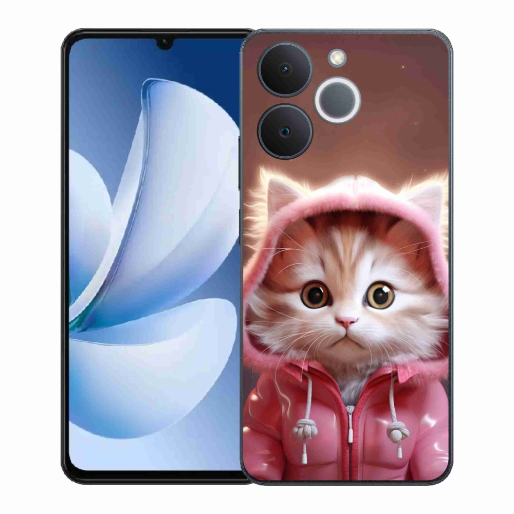 Gelový kryt mmCase na Realme Note 70T - roztomilé kotě 3