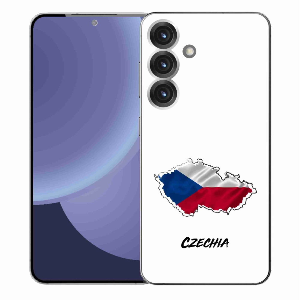 Gelový kryt mmCase na Samsung Galaxy S25+ - Czechia bílé pozadí