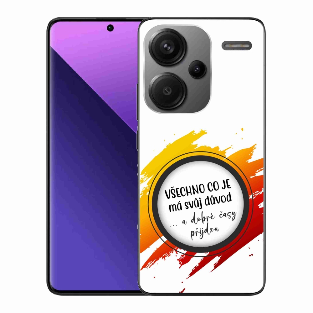 Gelový kryt mmCase na Xiaomi Redmi Note 13 Pro+ 5G - citát 3 bílé pozadí