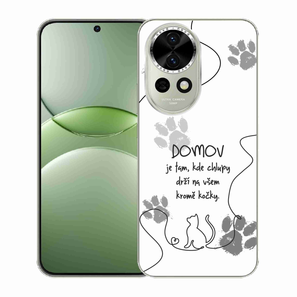 Gelový kryt mmCase na Huawei Nova 13 5G - kočičí motiv bílé pozadí
